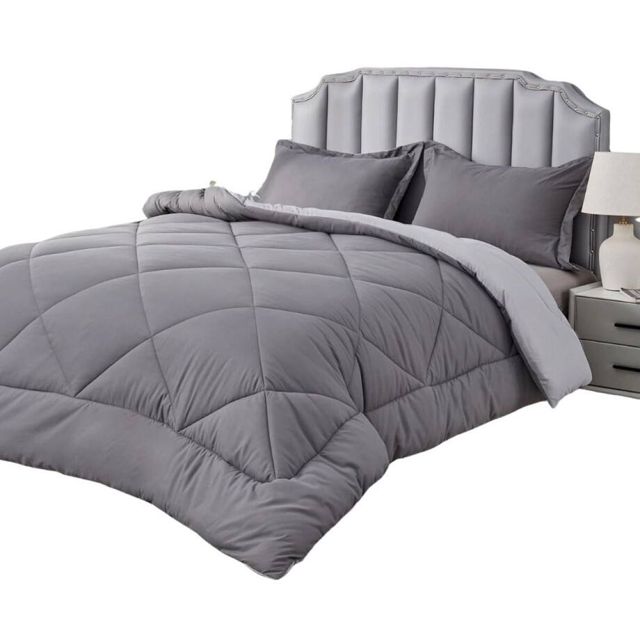 ApexArte® Dekbed 240x220 - 2 Persoons 4 Seizoenen - Wasbaar - Extra Zacht - Donkergrijs ApexArte® Dekbed 240x220 - 2 Persoons 4 Seizoenen - Wasbaar - Extra Zacht - Donkergrijs afbeelding 1