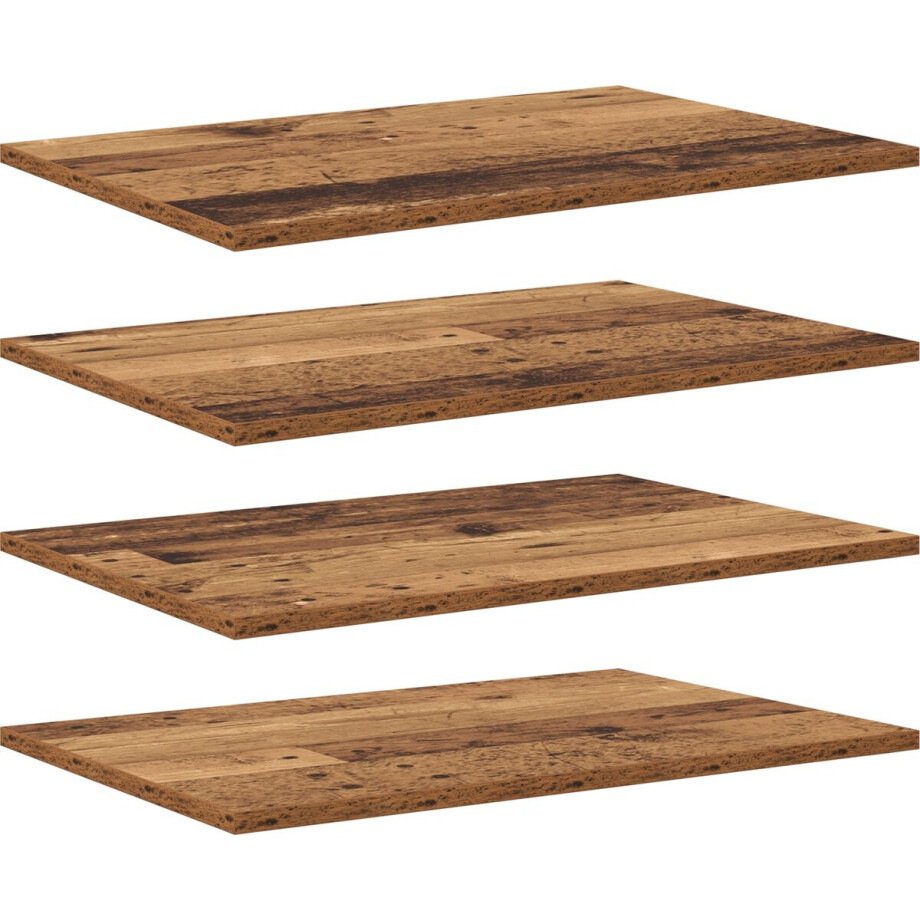 vidaXL - Boekenplank - Bord - 4 - pcs - Bruin - 60 - x - 40 - x - 1,5 - cm - Bewerkt - hout afbeelding 1