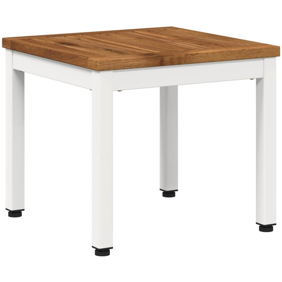 vidaXL - Salontafel - Natuurlijk - en - Wit - 40 - x - 40,5 - x - 36 - cm afbeelding 1