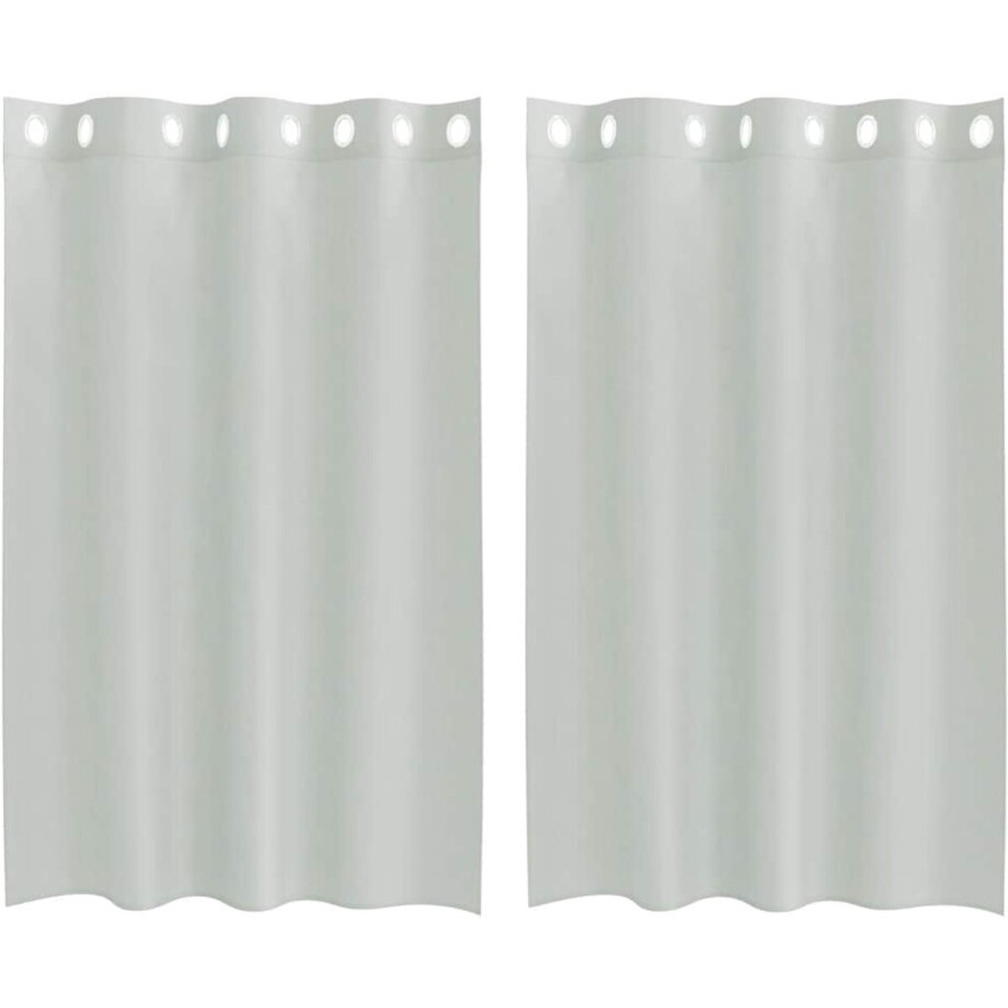 vidaXL - Gordijnen - voile - met - doorvoertules - 2 - st - 140x175 - cm - lichtgrijs vidaXL - Gordijnen - voile - met - doorvoertules - 2 - st - 140x175 - cm - lichtgrijs afbeelding 1