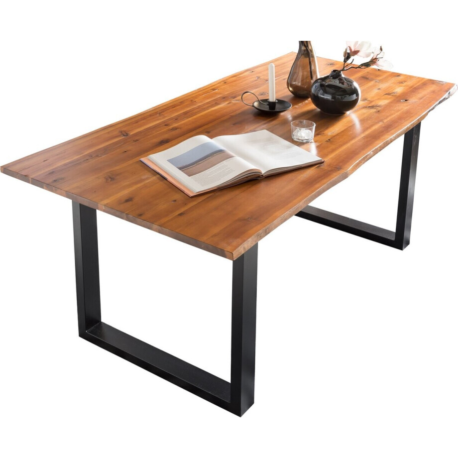 Eettafel Sven Acacia - Rechthoek - 140x80cm - Hoogte 77 cm afbeelding 1