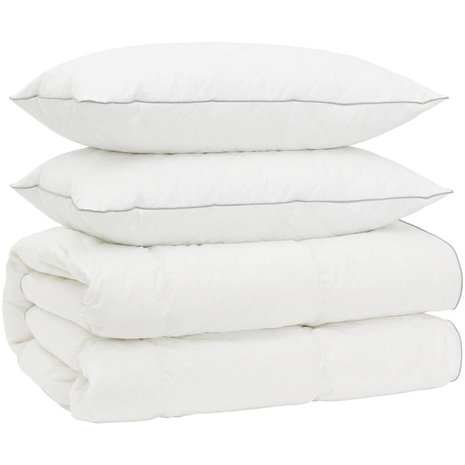 vidaXL - 90% - Ganzendons - Deken - Set - FULDA - 3 - st - 200 - x - 220 - cm - Alle - seizoenen afbeelding 1