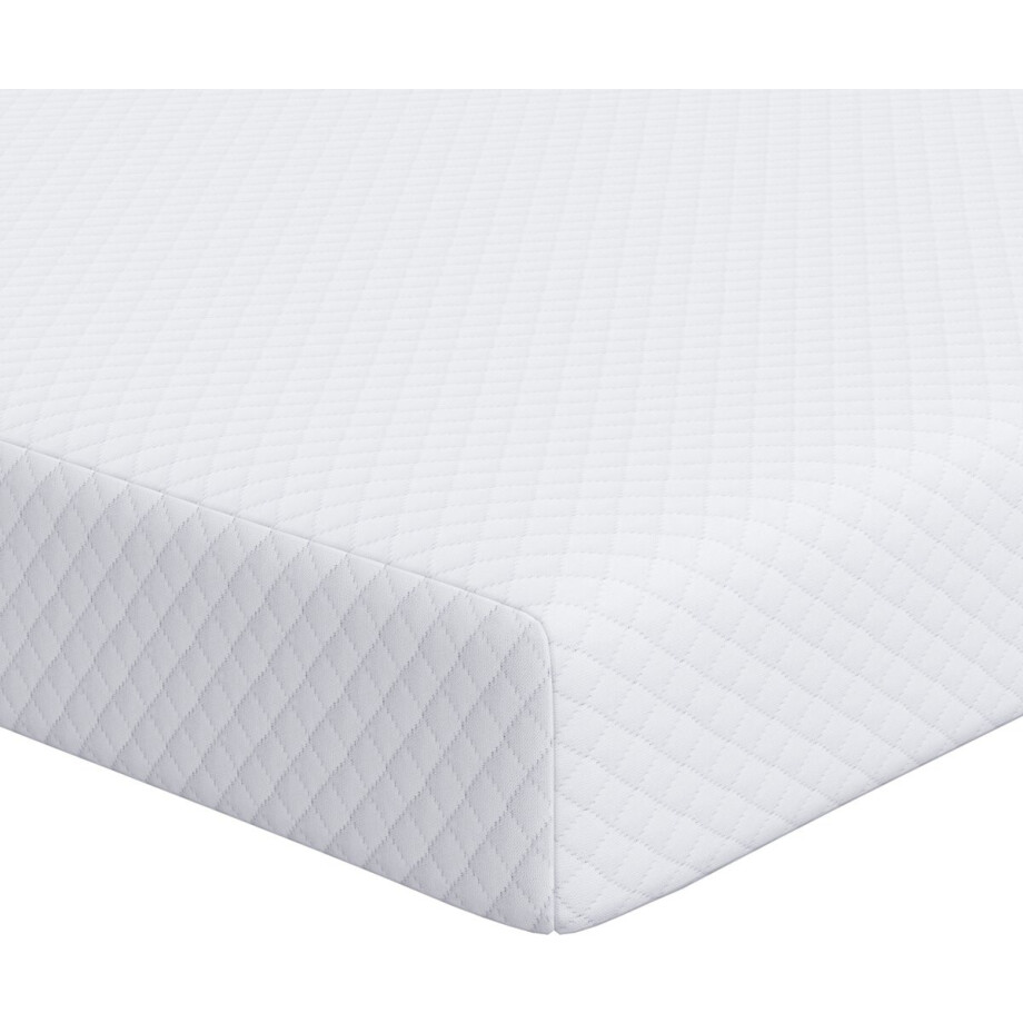vidaXL - Geheugen - Schuim - Matras - Topper - 90 - x - 200 - cm - Thick - Zacht - Wit afbeelding 1