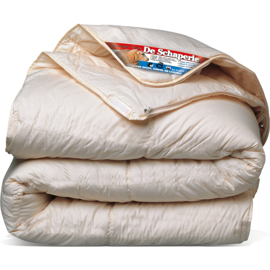 De Schaperie | Luxe 4-Seizoenen 100% IWS Zuiver Scheer wollen Dekbed met Rits | All-Season | 200x200 cm afbeelding 1