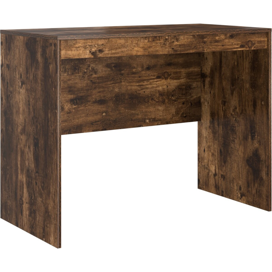 vidaXL - Bureau - met - lade - 2 - pcs - Rook - Eiken afbeelding 1