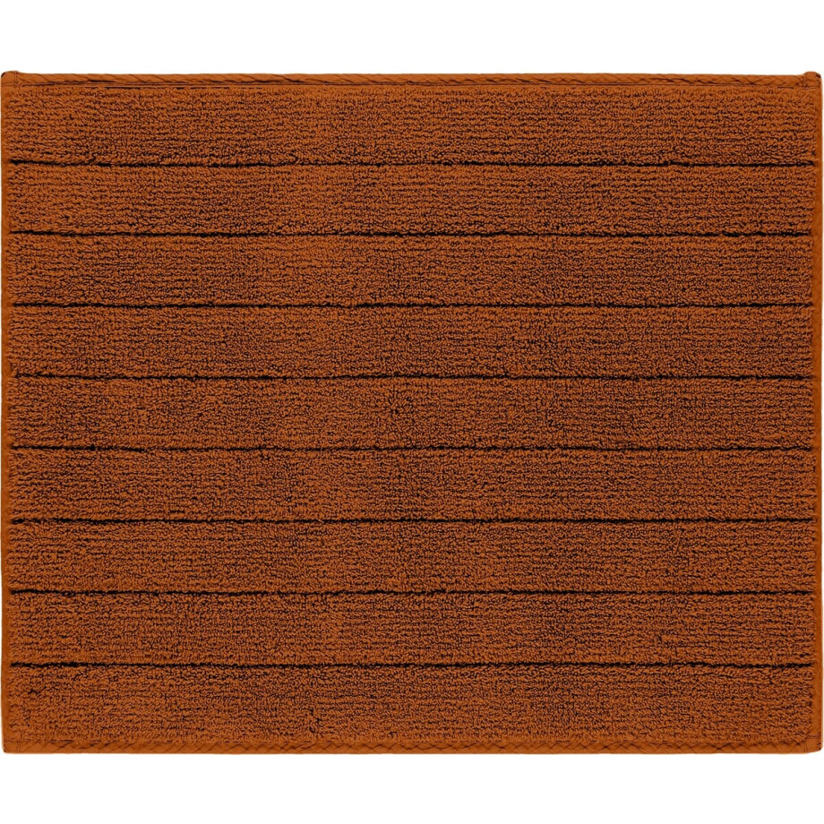 Casilin Badmat Antislip 50x60cm Luca - Waterabsorberende Badkamermat - Wasbaar en Sneldrogend - Voor Douche en Bad - 100% Katoen - Rechthoek - Oranje afbeelding 1