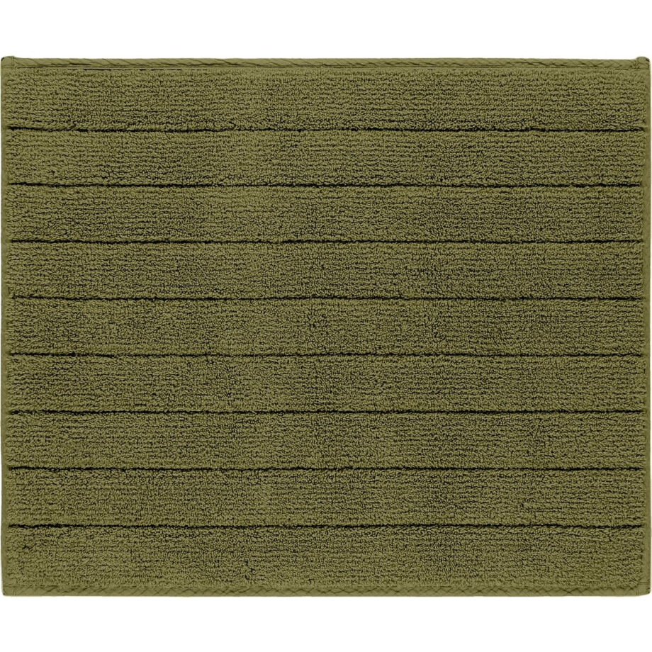 Casilin Badmat Antislip 50x60cm Luca - Waterabsorberende Badkamermat - Wasbaar en Sneldrogend - Voor Douche en Bad - 100% Katoen - Rechthoek - Groen afbeelding 1