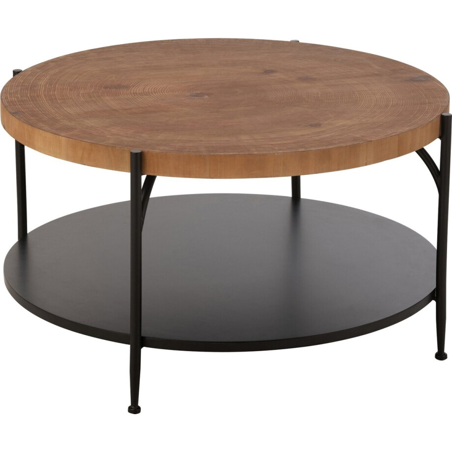 J-Line salontafel Voni - mdf/ijzer - zwart/naturel J-Line salontafel Voni - mdf/ijzer - zwart/naturel afbeelding 1