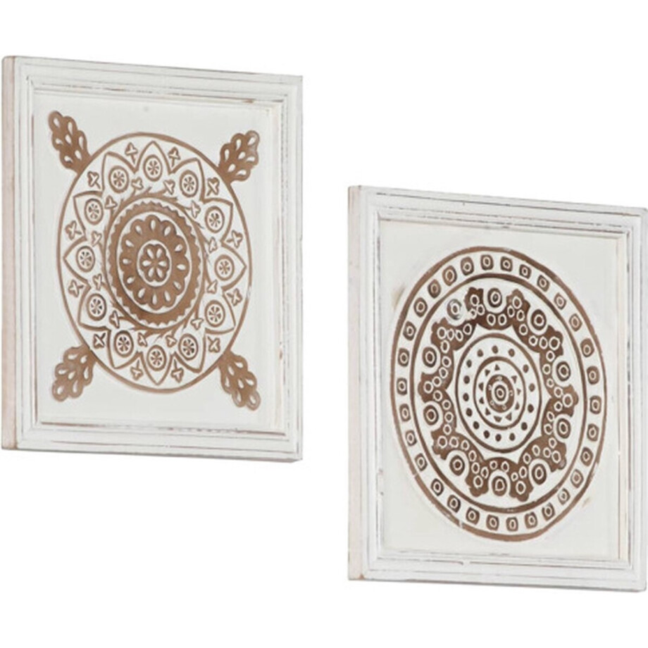 vidaXL - Wandpanelen - 2 - st - handgesneden - 40x40x1,5 - cm - MDF vidaXL - Wandpanelen - 2 - st - handgesneden - 40x40x1,5 - cm - MDF afbeelding 1