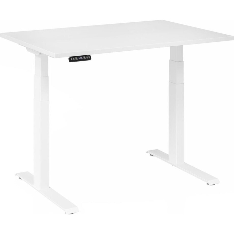 Bureau XDKB elektrisch in hoogte verstelbaar 120 x 80 Wit - grafiet afbeelding 1
