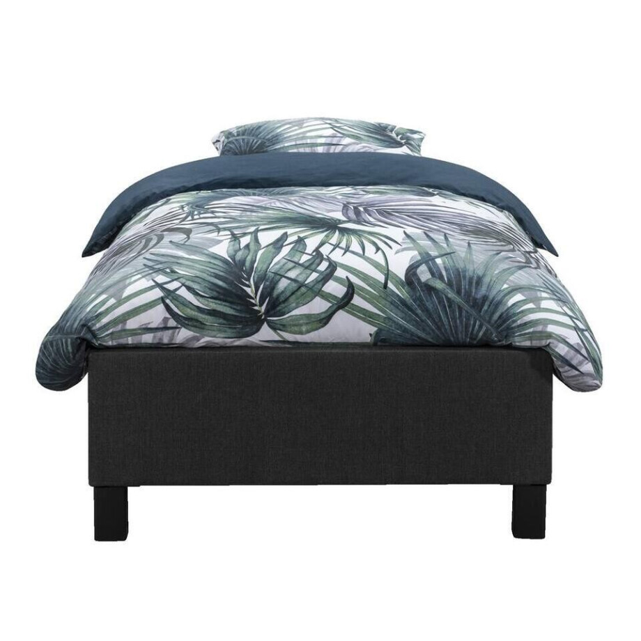 Leen Bakker - Bed Lena - Antraciet - 90x200 Cm - Vurenhout - Grijs Leen Bakker - Bed Lena - Antraciet - 90x200 Cm - Vurenhout - Grijs afbeelding 1