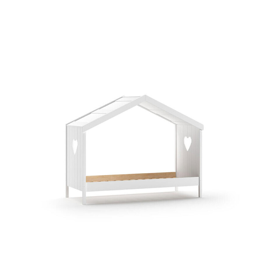 Leen Bakker - Vipack Huisbed Amori Zonder Achterwand - 90x200 Cm - Grenenhout - Wit - 213x98.7x171.7 Cm afbeelding 1