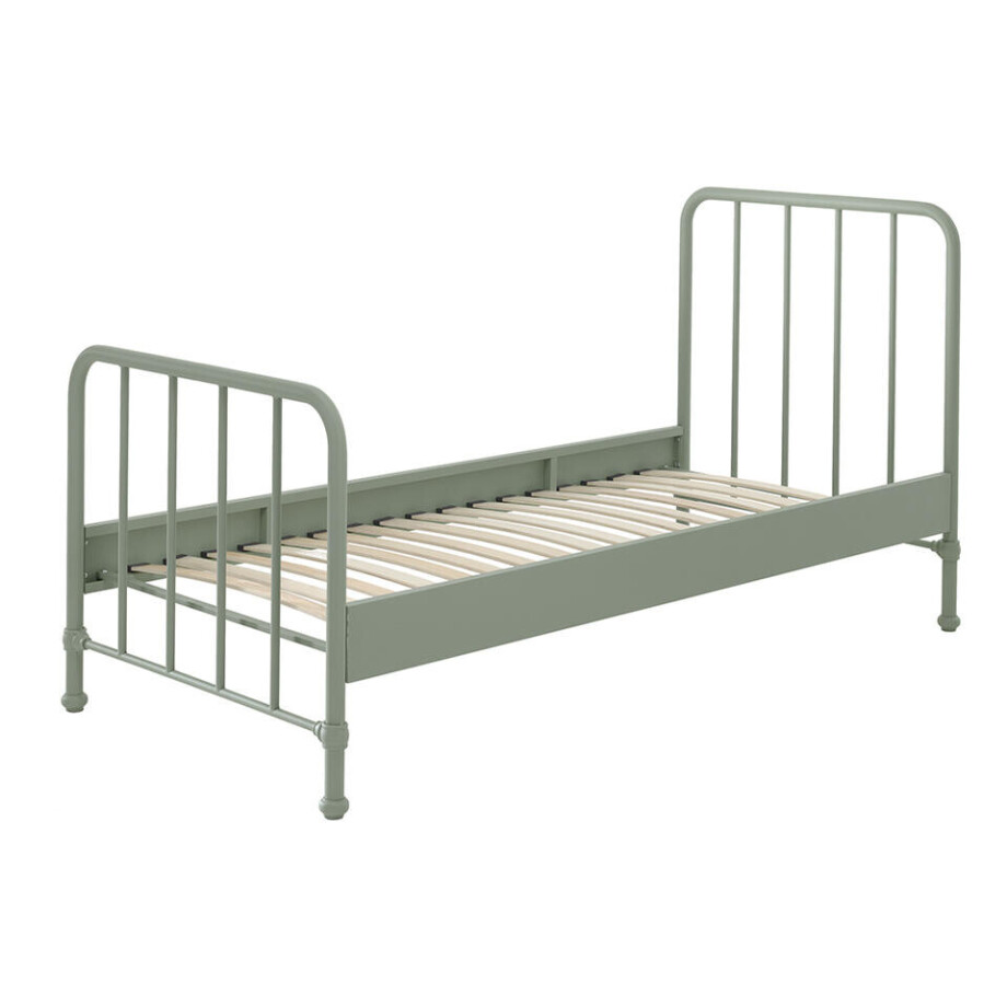 Leen Bakker - Vipack Bed Bronxx - Olijf - 90x200 Cm - Metaal - Groen Leen Bakker - Vipack Bed Bronxx - Olijf - 90x200 Cm - Metaal - Groen afbeelding 1