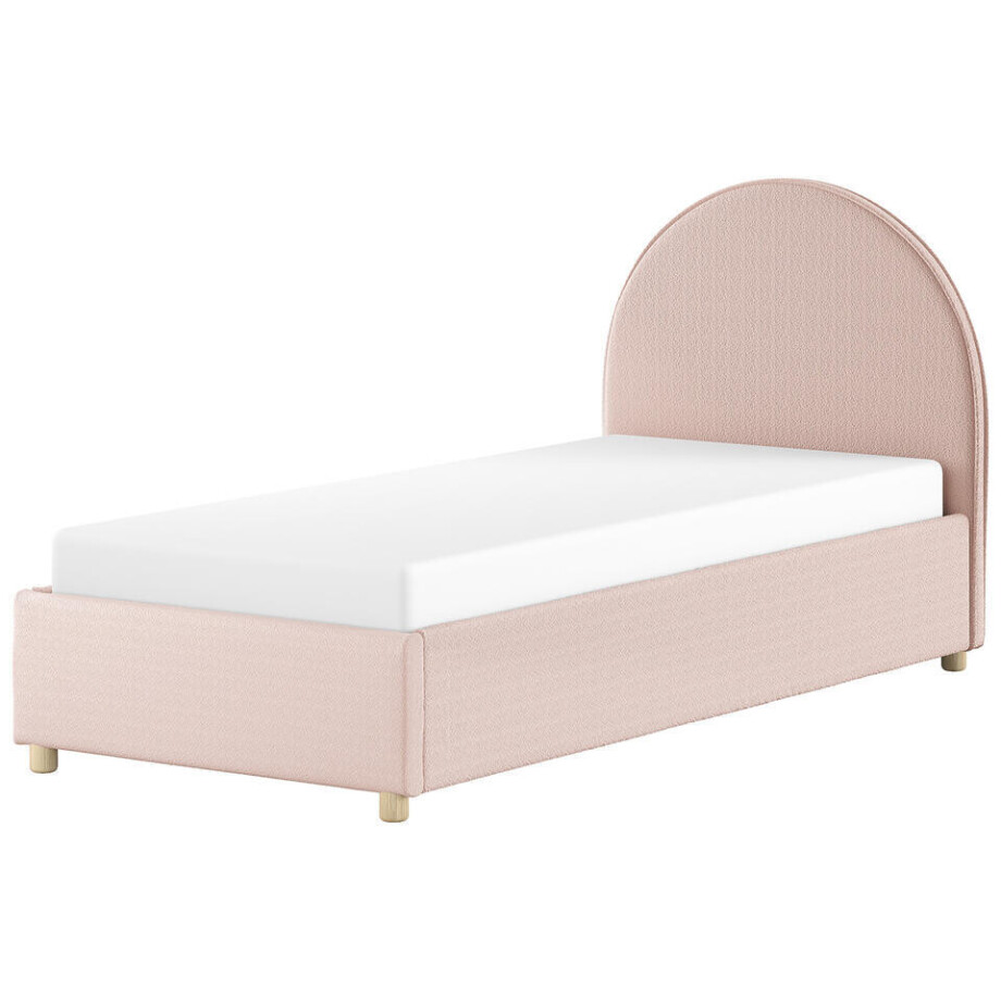 Leen Bakker - Vipack Bed Moon Met Opbergruimte - 90x200 Cm - Stof - Roze afbeelding 1