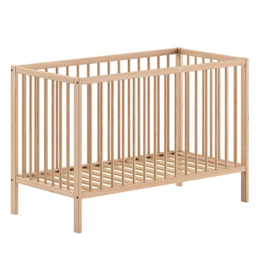 Leen Bakker - Vipack Babybed Dino - 60 X 120 Cm - Verstelbaar - Dennen - Hout - Bruin Leen Bakker - Vipack Babybed Dino - 60 X 120 Cm - Verstelbaar - Dennen - Hout - Bruin afbeelding 1