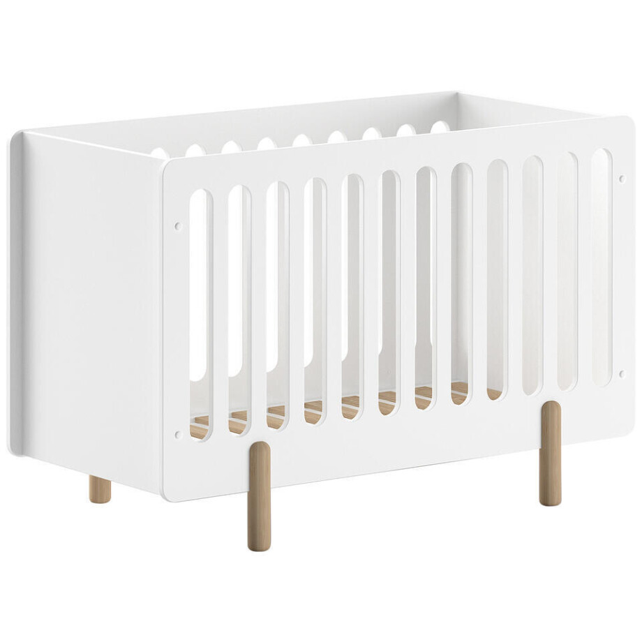 Leen Bakker - Vipack Babybed Smile - 60x120 Cm - MDF - Wit - 69x130x86.7 Cm afbeelding 1