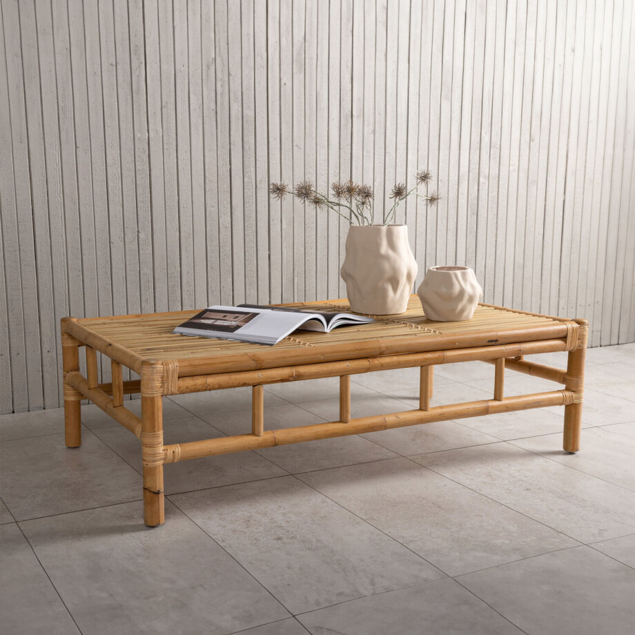 Nohr Loungetafel 'Zev' Rotan en bamboe, 120 x 70cm afbeelding 1