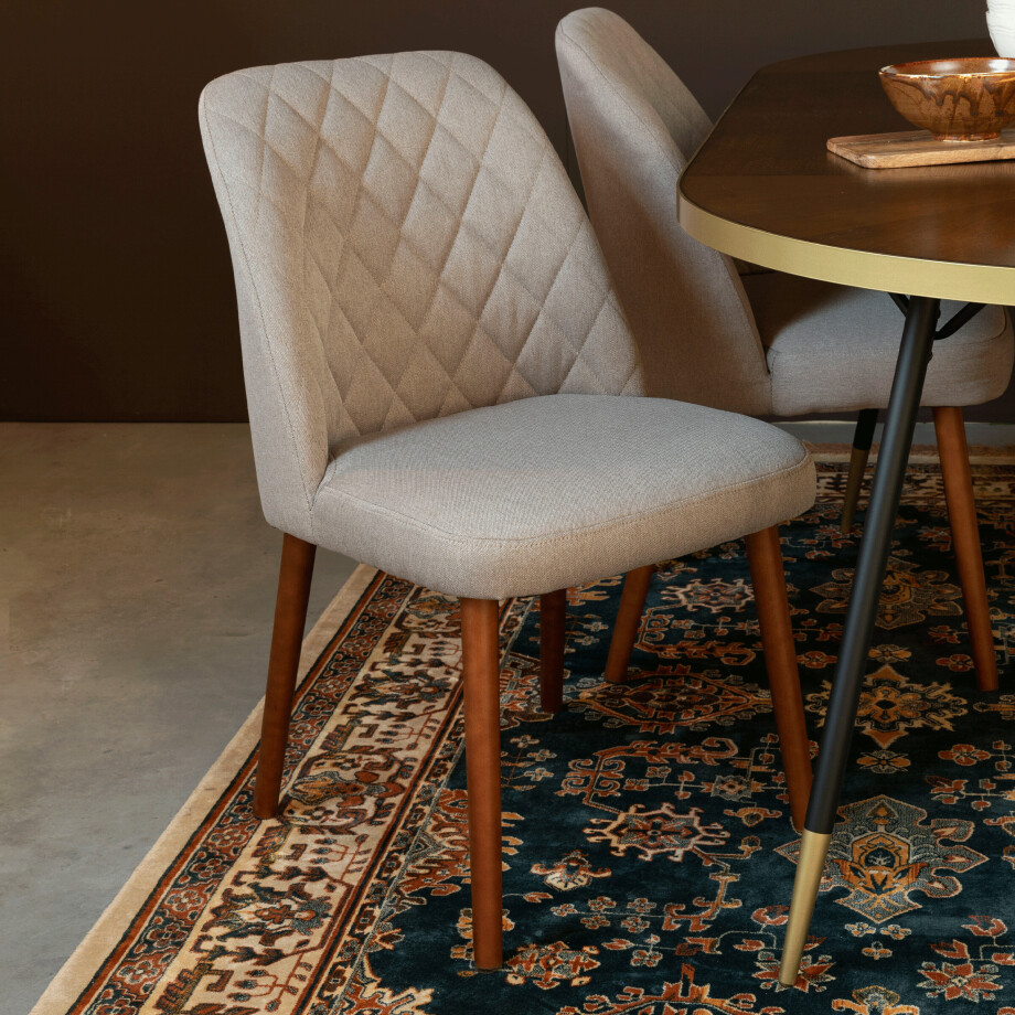 Eetkamerstoel 'Amir', kleur beige Eetkamerstoel 'Amir', kleur beige afbeelding 1