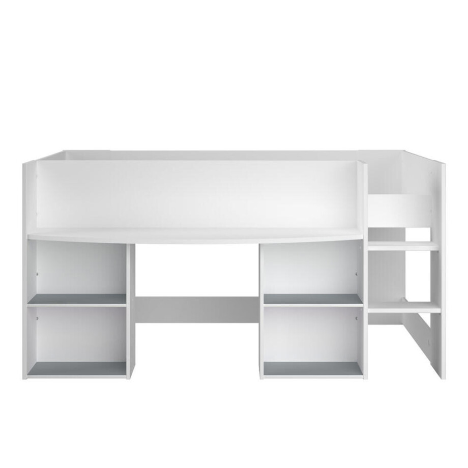 Leen Bakker - Halfhoogslaper Bobby - 90x200 Cm - Spaanplaat - Wit afbeelding 1