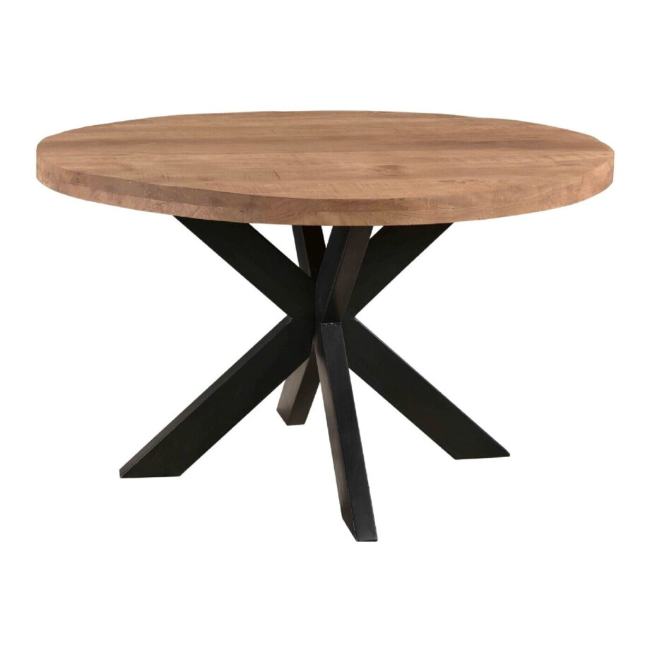 Livingfurn Ronde Eettafel 'Sturdy' Mangohout, 120cm afbeelding 