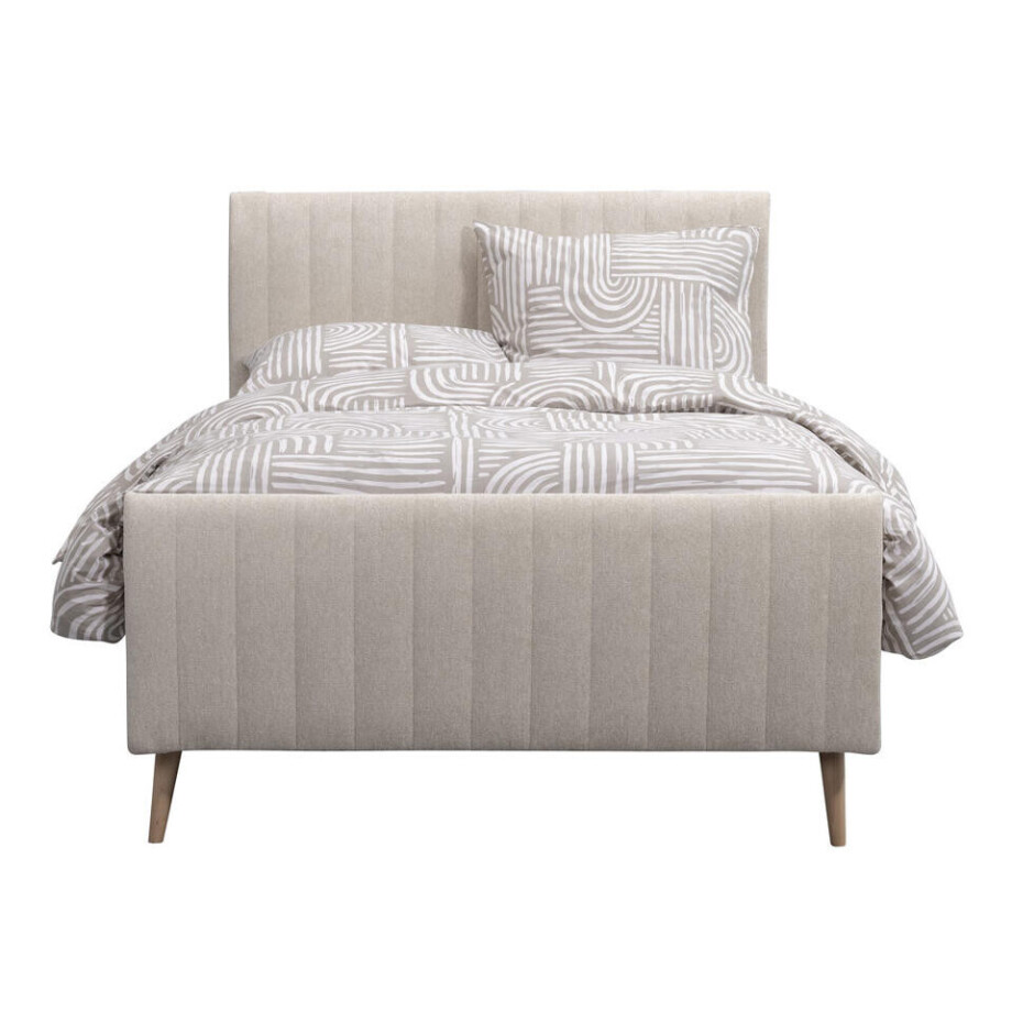 Leen Bakker - Bed Lieke - Ecru - 120x200 Cm - Stof - Beige Leen Bakker - Bed Lieke - Ecru - 120x200 Cm - Stof - Beige afbeelding 1