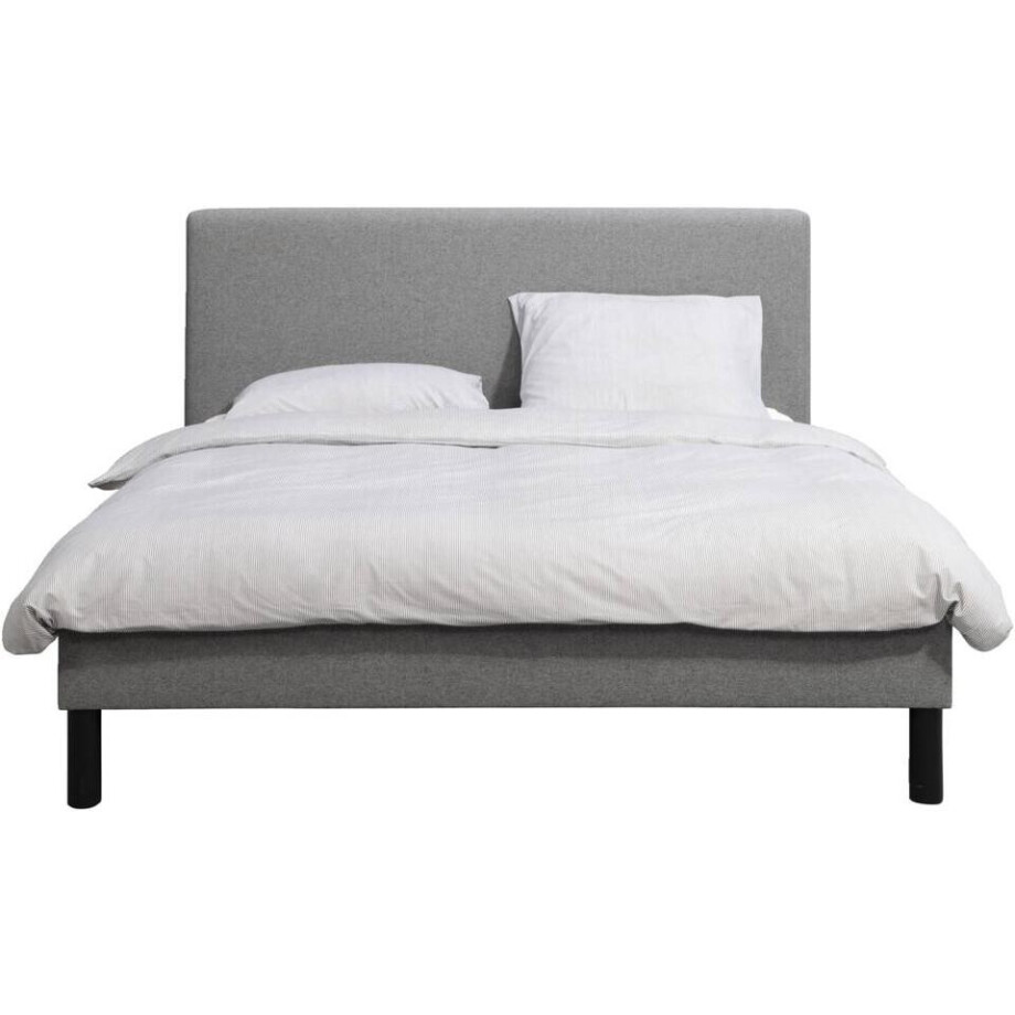 Leen Bakker - Bed Stijn - 140x200 Cm - Stof - Grijs Leen Bakker - Bed Stijn - 140x200 Cm - Stof - Grijs afbeelding 1