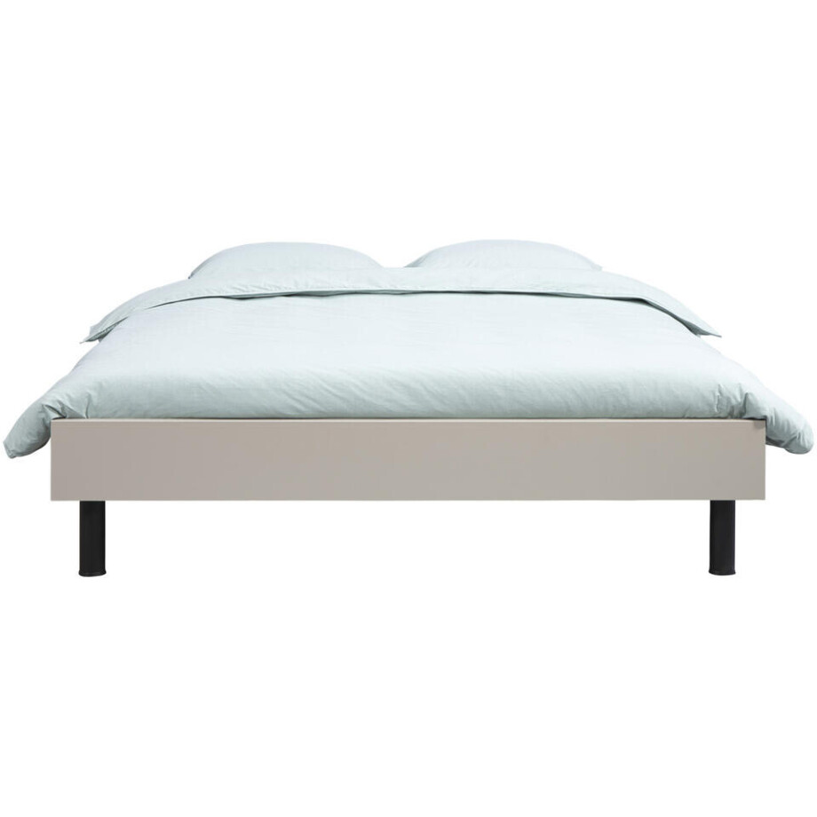 Leen Bakker - Bed Nova - Kiezelkleur - 140x200 Cm - Spaanplaat - Taupe#Beige Leen Bakker - Bed Nova - Kiezelkleur - 140x200 Cm - Spaanplaat - Taupe#Beige afbeelding 1