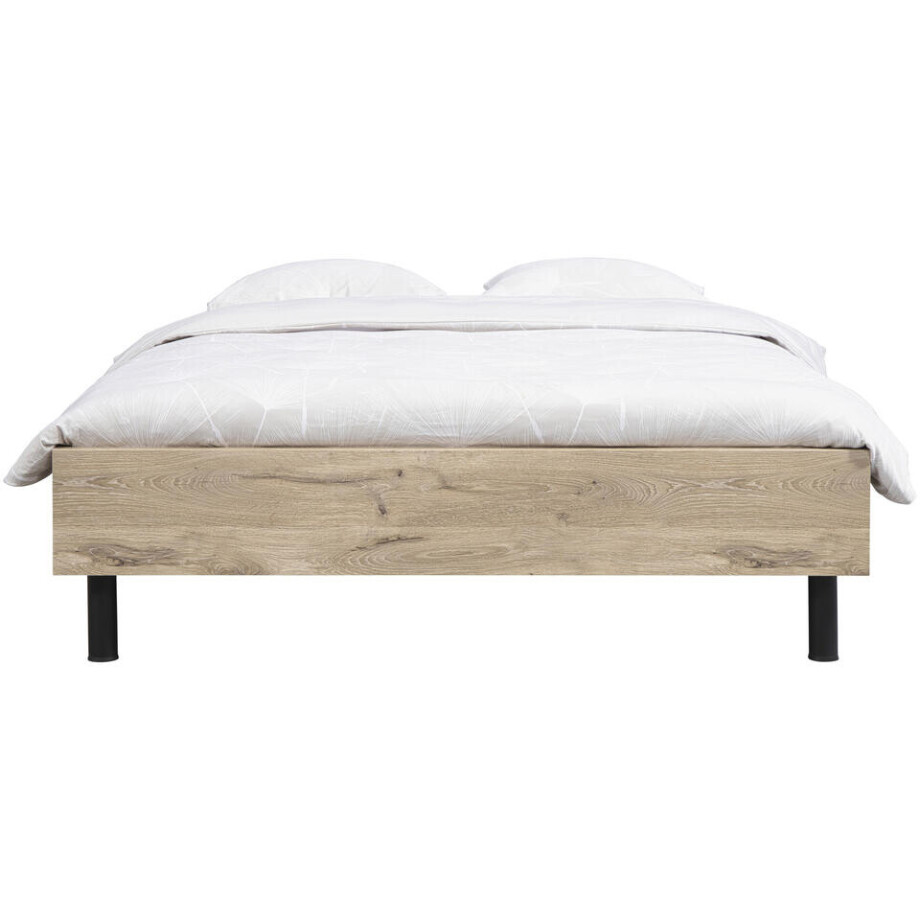 Leen Bakker - Bed Nova Comfort - Eikenkleur - 140x200 Cm - Spaanplaat - Bruin afbeelding 1
