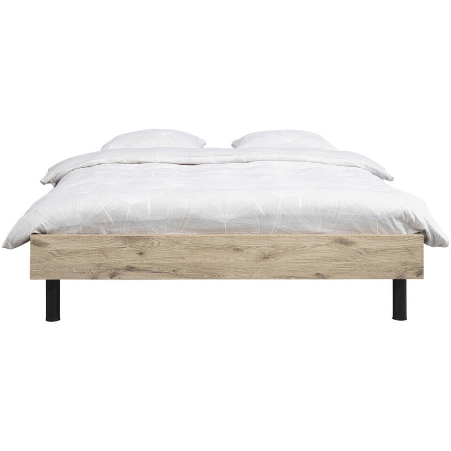 Leen Bakker - Bed Nova - Eikenkleur - 180x200 Cm - Spaanplaat - Bruin Leen Bakker - Bed Nova - Eikenkleur - 180x200 Cm - Spaanplaat - Bruin afbeelding 1