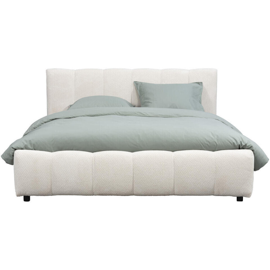 Leen Bakker - Bed Maudy Met Opbergruimte - Ecru - 140x200 Cm - Stof - Beige - 212x147x120 Cm afbeelding 1