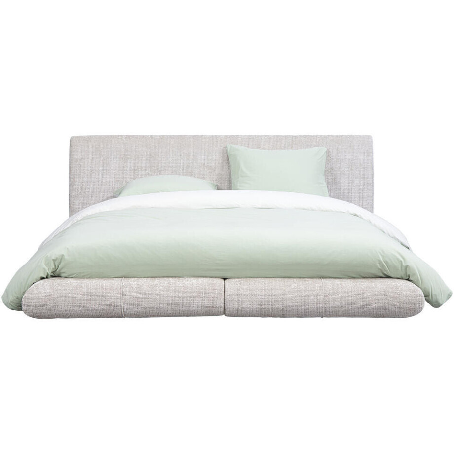 Leen Bakker - Bed Gio - Greige - 180x200 Cm - Stof - Beige#Grijs - 216x208x112 Cm afbeelding 1