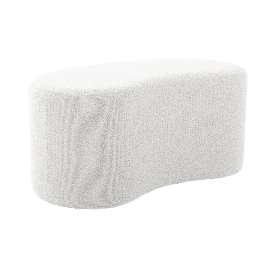 Poef Ada Wave bouclé | LEITMOTIV afbeelding 1