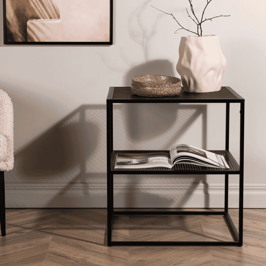 Nohr Bijzettafel 'Verity' 55 x 55cm, kleur Zwart Nohr Bijzettafel 'Verity' 55 x 55cm, kleur Zwart afbeelding 1