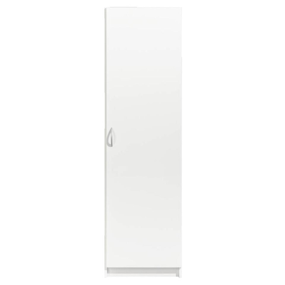 Leen Bakker - Kledingkast Varia 1-deurs - 175x49x50 Cm - Spaanplaat - Wit Leen Bakker - Kledingkast Varia 1-deurs - 175x49x50 Cm - Spaanplaat - Wit afbeelding 1