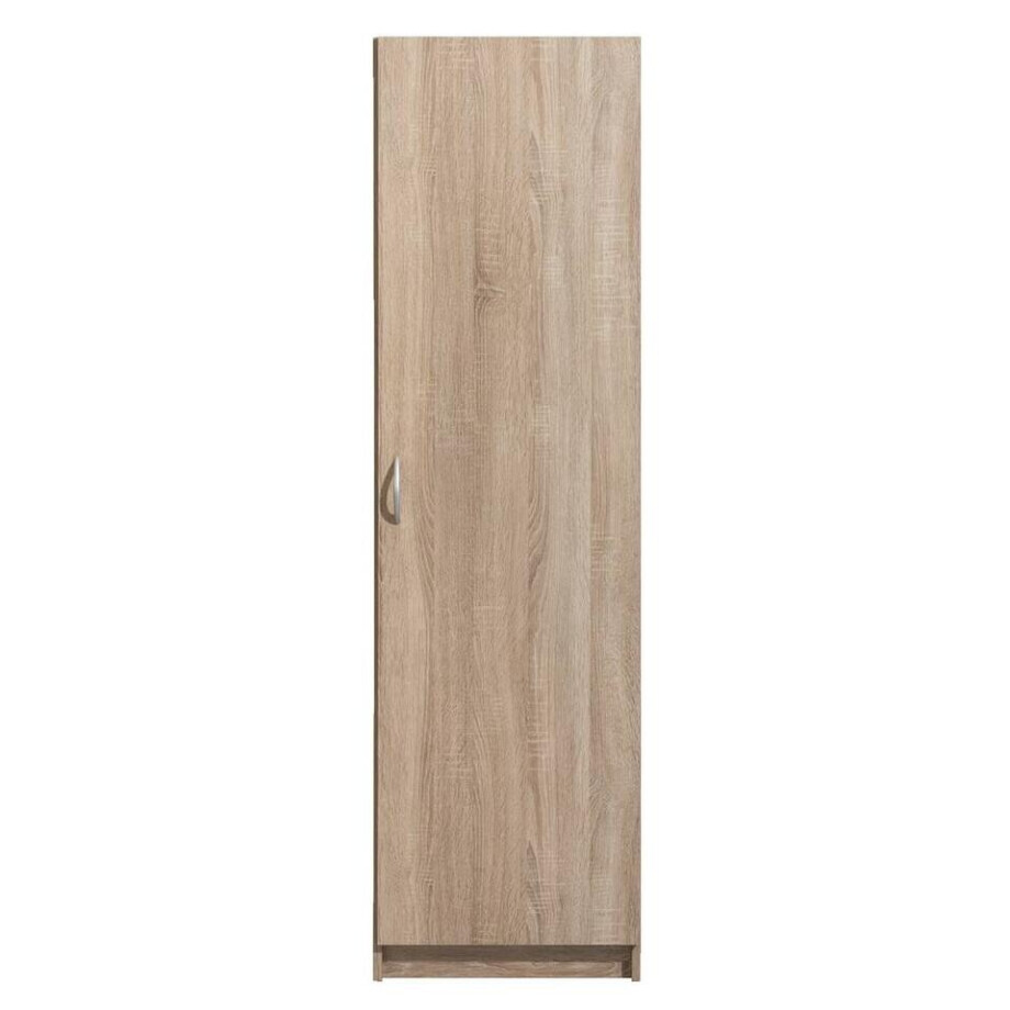 Leen Bakker - Kledingkast Varia 1-deurs - Licht Eiken - 175x49x50 Cm - Spaanplaat - Bruin afbeelding 1