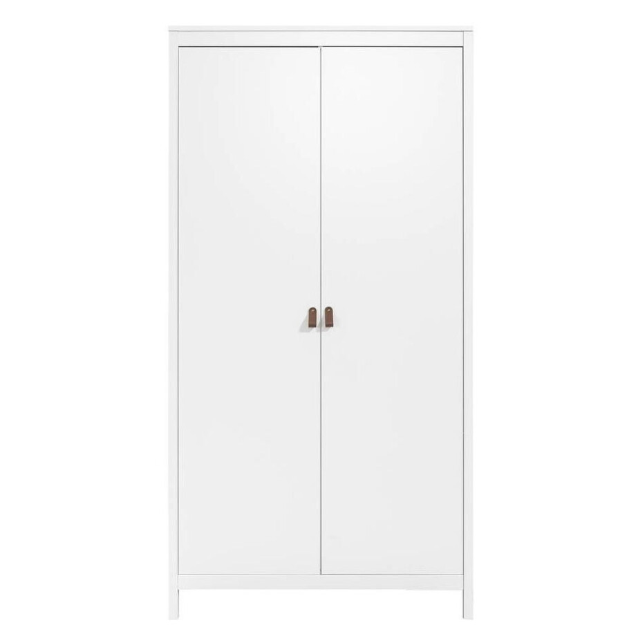 Leen Bakker - Kledingkast Madeira 2-deurs - 199x102x58 Cm - Spaanplaat - Wit - 102.1x199x58.4 Cm Leen Bakker - Kledingkast Madeira 2-deurs - 199x102x58 Cm - Spaanplaat - Wit - 102.1x199x58.4 Cm afbeelding 1