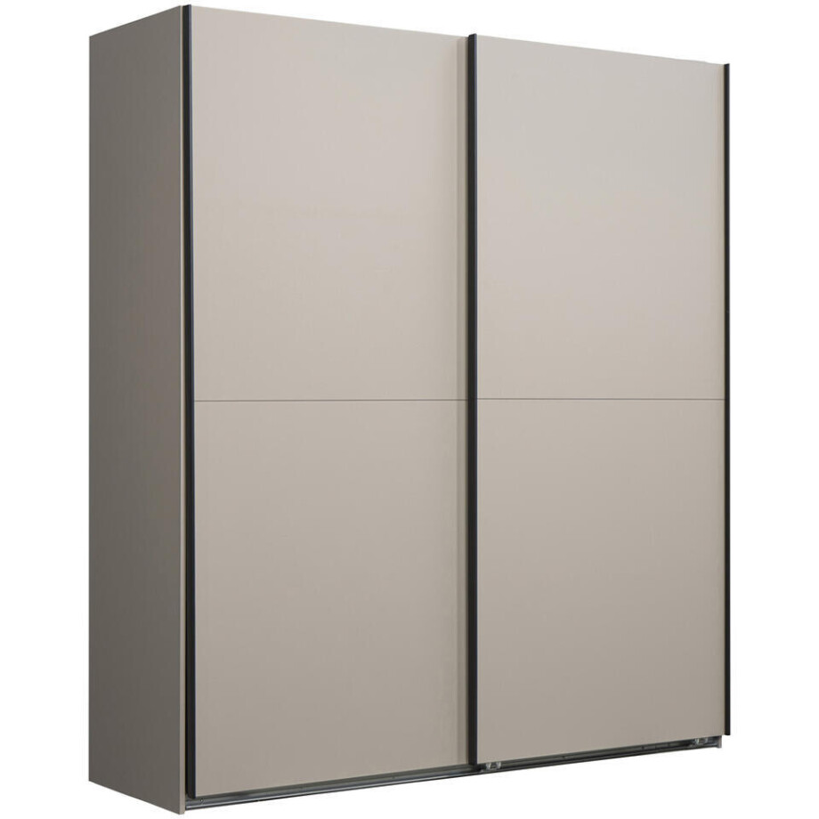 Leen Bakker - Schuifdeurkast Dex - Kiezel - 198x180x64 Cm - Spaanplaat - Grijs#Taupe afbeelding 1