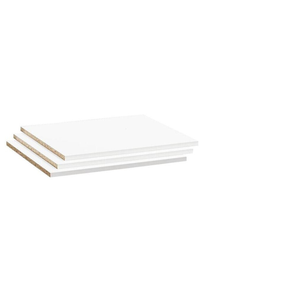 Leen Bakker - Legplankenset Genua (3 Stuks) - 59 Cm - Spaanplaat - Wit Leen Bakker - Legplankenset Genua (3 Stuks) - 59 Cm - Spaanplaat - Wit afbeelding 1