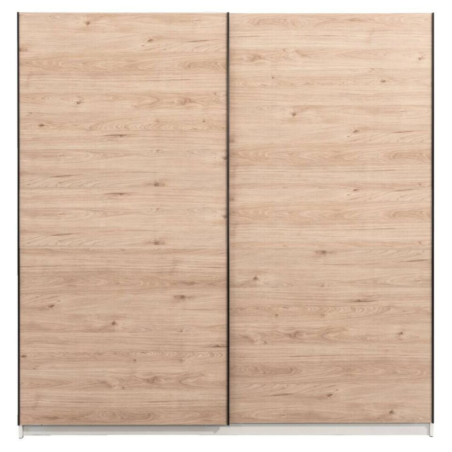 25% korting - Leen Bakker - Schuifdeurkast Genua - Eikenkleur - 204x200x60 Cm - Spaanplaat - Bruin - 60.3x200.2x204 Cm 25% korting - Leen Bakker - Schuifdeurkast Genua - Eikenkleur - 204x200x60 Cm - Spaanplaat - Bruin - 60.3x200.2x204 Cm afbeelding 1