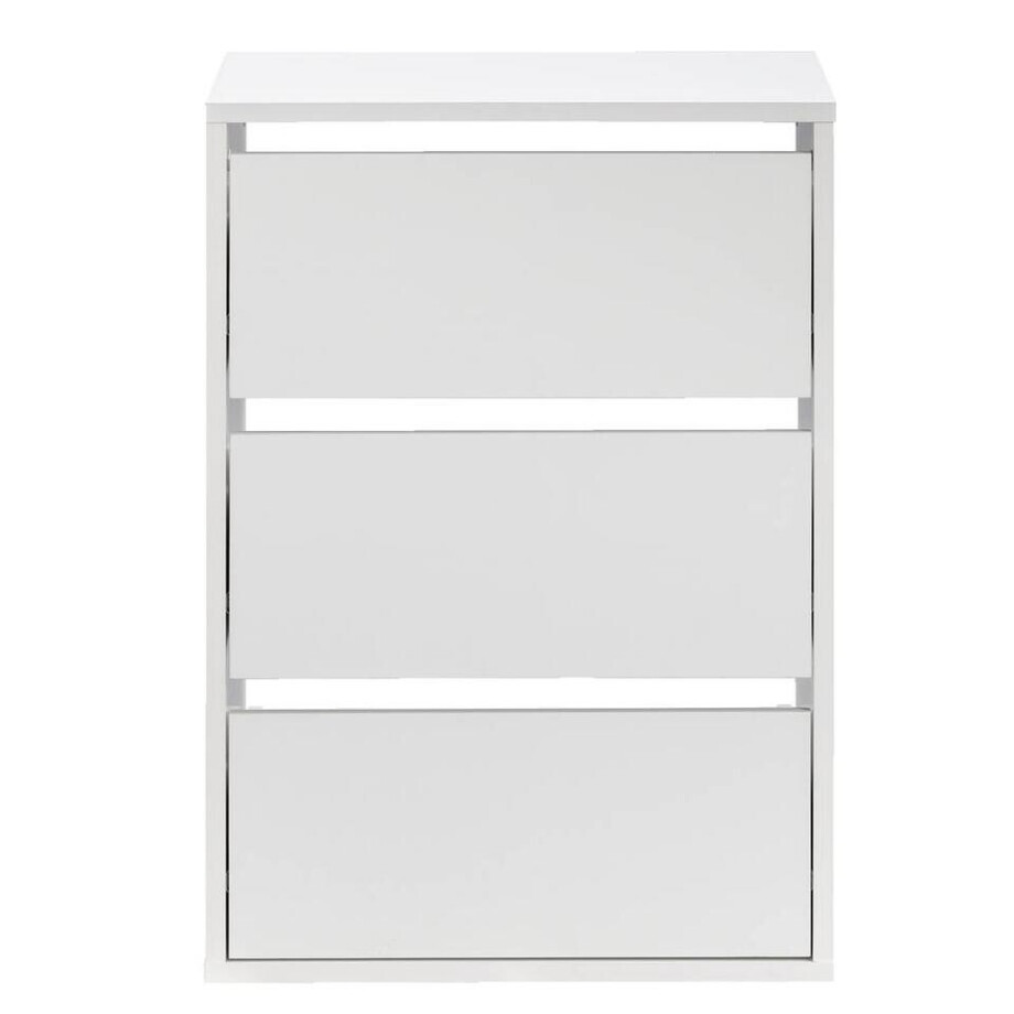 Leen Bakker - Ladeblok Genua - Wit - 70x50x40 Cm - Spaanplaat - Zwart afbeelding 1