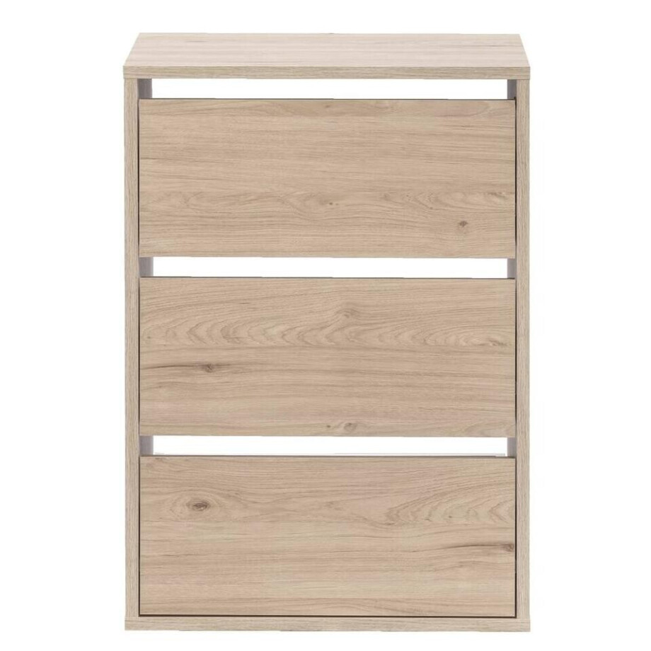 Leen Bakker - Ladeblok Genua - Eikenkleur - 70x50x40 Cm - Spaanplaat - Beige afbeelding 1