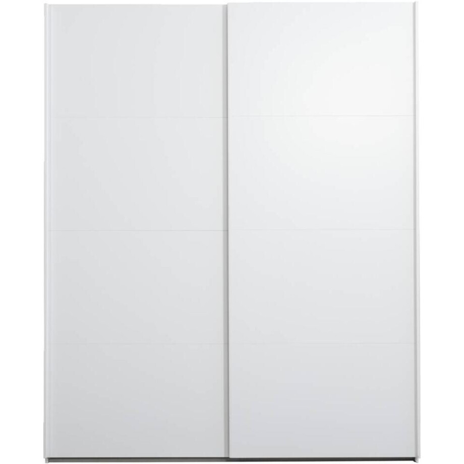 25% korting - Leen Bakker - Schuifdeurkast Bergamo - 221x178,5x66,6 Cm - Spaanplaat - Wit - 66.6x178.5x221 Cm afbeelding 1