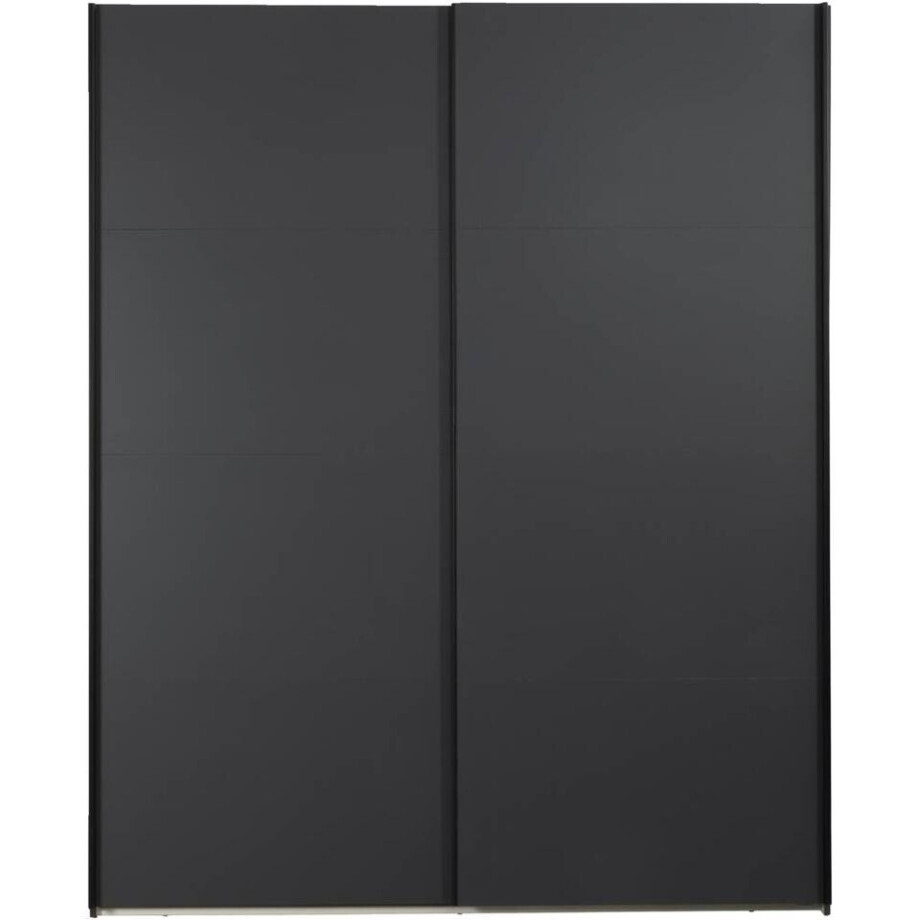 25% korting - Leen Bakker - Schuifdeurkast Bergamo - Antraciet - 221x178,5x66,6 Cm - Spaanplaat - Grijs - 66.6x178.5x221 Cm afbeelding 1