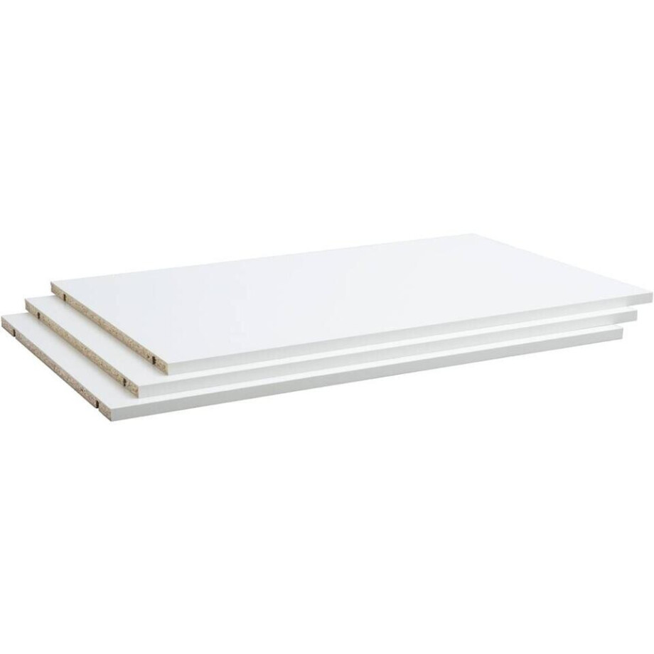 Leen Bakker - Legplankenset Bergamo (3 Stuks) - 87 Cm - Spaanplaat - Wit afbeelding 1