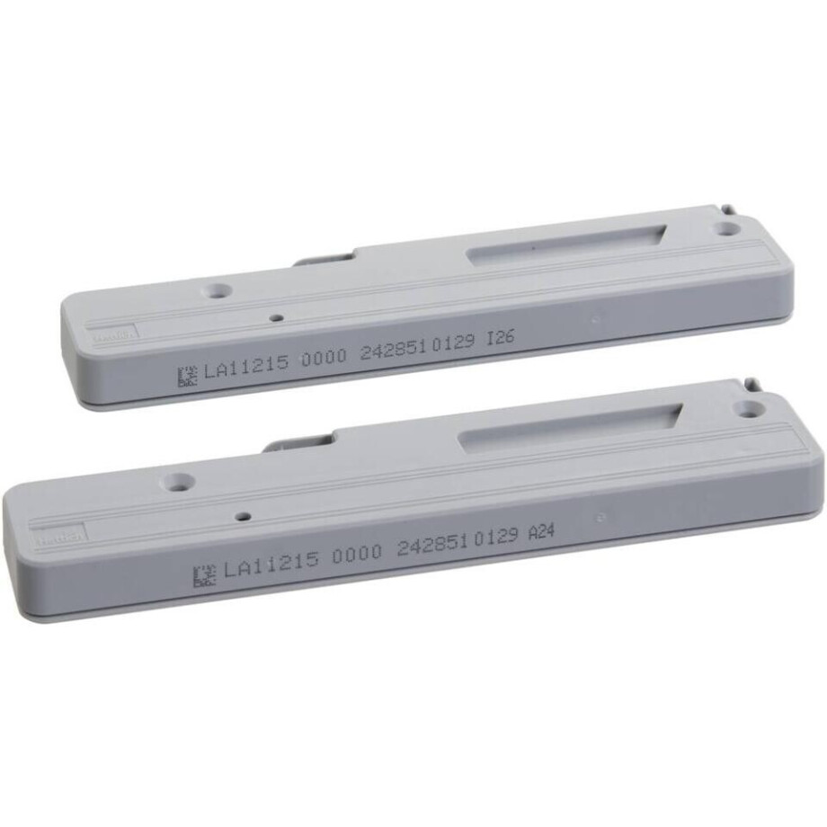 Leen Bakker - Softclosing Bergamo - 2 Stuks - Metaal - Grijs - 14.5x37x5.5 Cm afbeelding 1