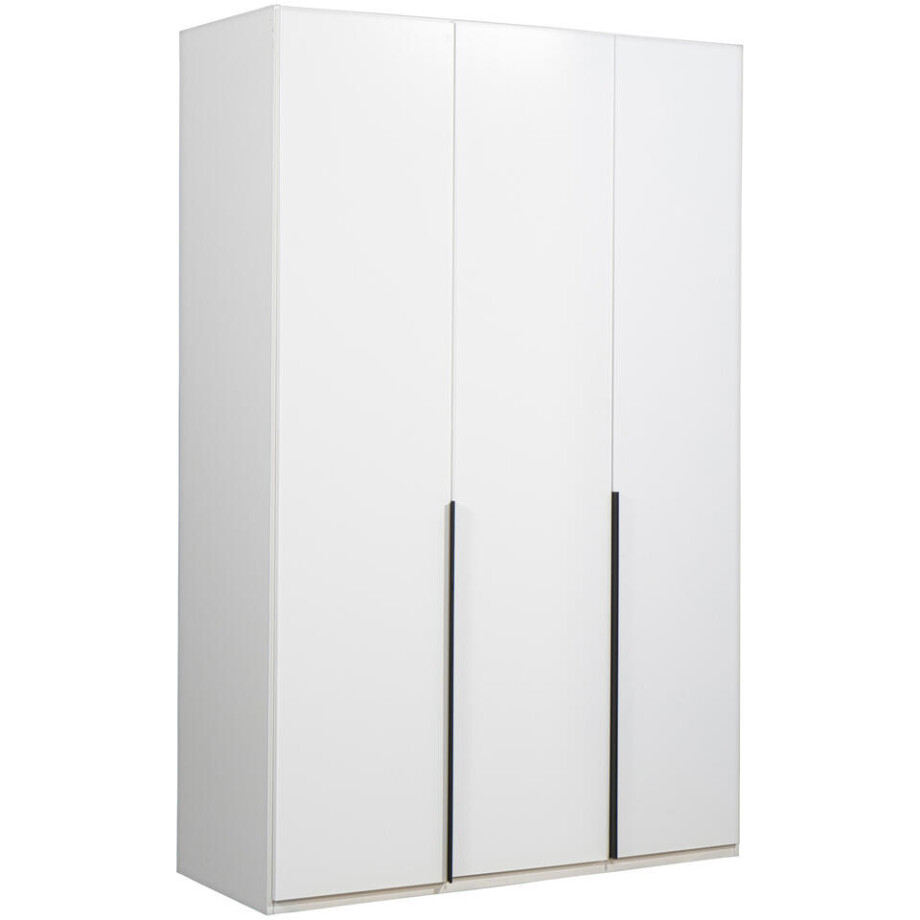Leen Bakker - Kledingkast Milaan 3-deurs - 236x135x58 Cm - Spaanplaat - Wit Leen Bakker - Kledingkast Milaan 3-deurs - 236x135x58 Cm - Spaanplaat - Wit afbeelding 1