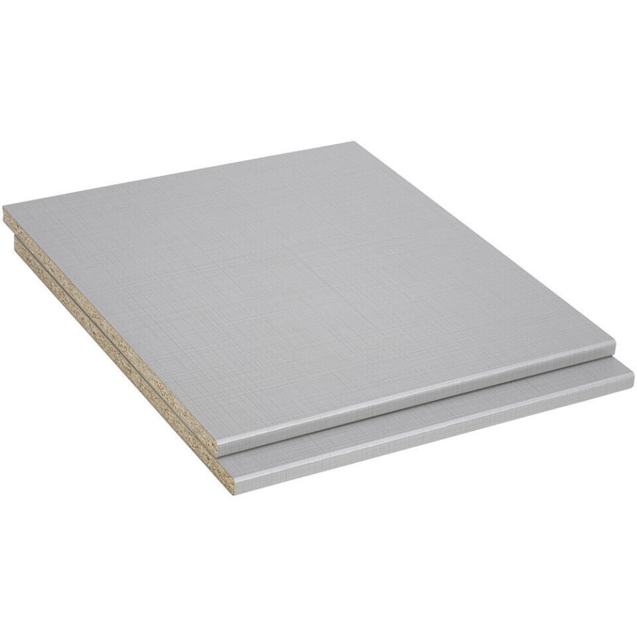 Leen Bakker - Legplankenset Milaan (2 Stuks) - 43 Cm - Spaanplaat - Grijs afbeelding 1