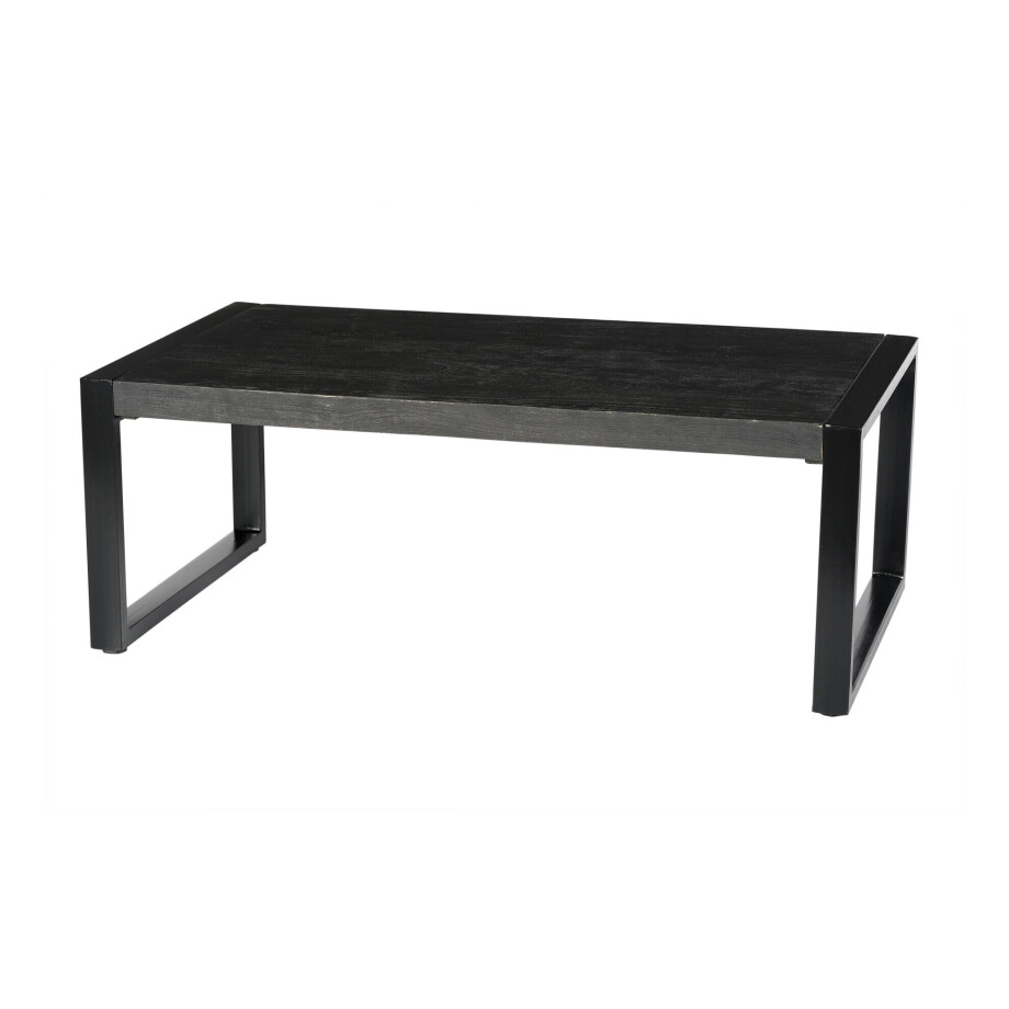 Livingfurn Salontafel 'Norris' Mangohout en staal, 110 x 60cm afbeelding 