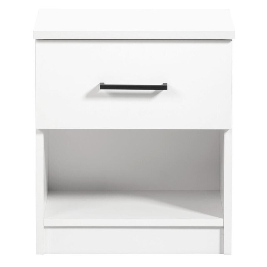 2e Halve Prijs Leen Bakker - Nachtkastje Sena - 1 Lade - Spaanplaat - Wit - 41x47.3x32 Cm afbeelding 1