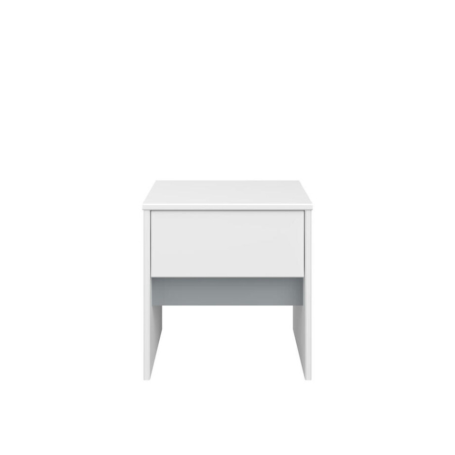 Leen Bakker - Nachtkastje Bobby - 1 Lade - Spaanplaat - Wit - 33.3x39.7x41.3 Cm afbeelding 1